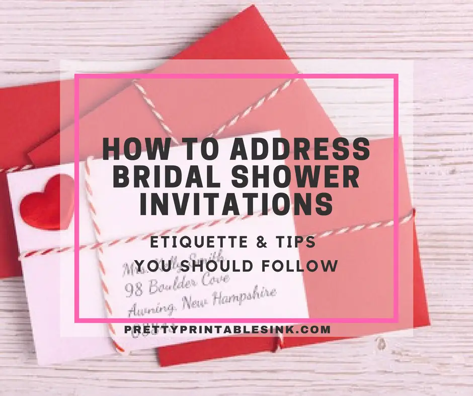  How To Address Bridal Shower Invitations Pretty Printables Ink