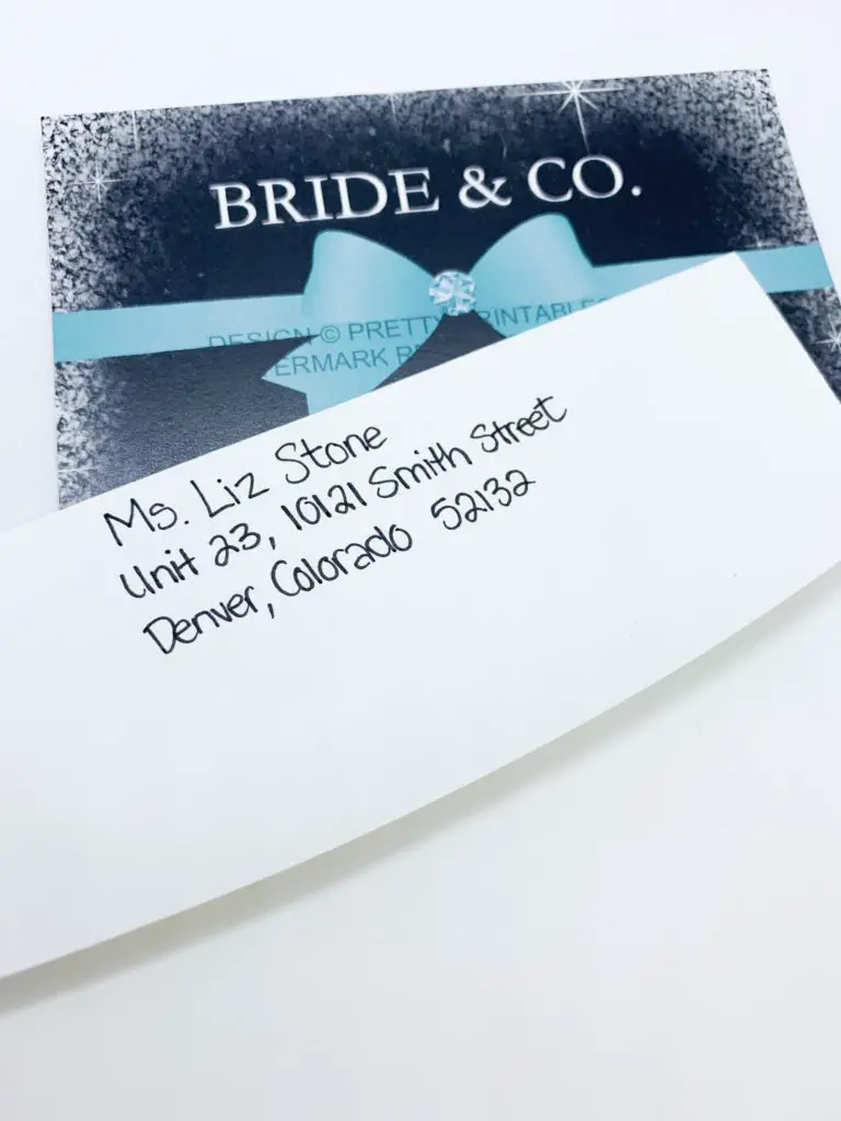 How To Address Bridal Shower Invitations Pretty Printables Ink